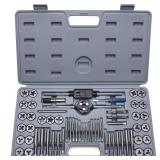 60-Pc Master Tap and Die Set - Include SAE Inch Size #4 to 1/2" and Metric Size M3 to M12, Coarse and Fine Threads | Essential Threading Rethreading Tool Kit with Complete Accessories and Storage Case