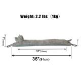 Marwood Under Door Draft Stopper Decorative Wind Stopper 36 inch for Door & Window, Weighted Animal Air Draft Stopper Snake Noise Blocker for Bottom of Door with Hanging Loops - Grey Dog