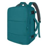 Taygeer Carry on Backpack for Men Women, Luggage Laptop Backpack for Airplane Travel with USB Charging Port, 35L Water Resistant Gym Weekender Bag for College Gift, Peacock Blue