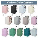 Taygeer Carry on Backpack for Men Women, Luggage Laptop Backpack for Airplane Travel with USB Charging Port, 35L Water Resistant Gym Weekender Bag for College Gift, Peacock Blue