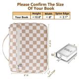 Octsky Bible Cover Case for Women Bible Book Case Church Bag Bible Protective, Checkerboard Khaki