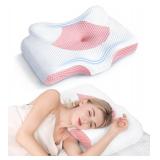 Osteo Cervical Pillow for Neck Pain Relief, Hollow Design Odorless Memory Foam Pillows with Cooling Case, Adjustable Orthopedic Bed Pillow for Sleeping, Support for Side Back Sleepers