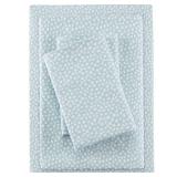 True North by Sleep Philosophy Cozy Flannel Warm 100% Cotton Sheet - Novelty Print Animals Stars Cute Ultra Soft Cold Weather Bedding Set, Full, Aqua Dots 4 Piece - Full