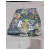 SUOUO Green Vintage Painting Floral Semi-Sheer Curtains Linen Textured for Living Room96 inches Long Rod Pocket Light Filtering Window Drapes for Bedroom Dining 2 Panels