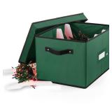 ZOBER Christmas Light Storage Reels - Christmas Light Organizer With 4 Plastic Wheels - Fits 200 Mini Lights Per Spool, Lights Storage - Strong & Durable Material - Stitched Reinforced Handles - Green