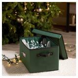 ZOBER Christmas Light Storage Reels - Christmas Light Organizer With 4 Plastic Wheels - Fits 200 Mini Lights Per Spool, Lights Storage - Strong & Durable Material - Stitched Reinforced Handles - Green
