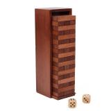 Canuan Wooden Tumbling Tower, 54PCS Blocks Stacking Games for Party, Camping, Outdoor Games for Kids Adult and Families, Classic Stacking Tower Montessori Toys Tabletop Games with Storage Box