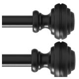 Curtain Rods for Windows 66-120 inch,3/4 inch Heavy Duty Adjustable Decorative Curtain Rod with Modern Finials,2 Pack Window Rods for Bedroom, Living Room,Patio and Kitchen