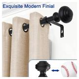 Curtain Rods for Windows 66-120 inch,3/4 inch Heavy Duty Adjustable Decorative Curtain Rod with Modern Finials,2 Pack Window Rods for Bedroom, Living Room,Patio and Kitchen