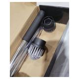 Leebein Electric Spin Scrubber, Cordless Cleaning Brush for Bathroom Shower Tub, IPX7 Waterproof Power Scrubber with 7 Brush Heads, Extendable Long Handle and 2 Speeds Scrubber for Bathtub Floor