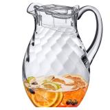 Amazing Abby - Bubbly Whirly - Plastic Pitcher (64 oz, 2 Quart), Clear Water Pitcher with Lid, Fridge Jug, BPA-Free, Shatter-Proof, Great for Iced Tea, Sangria, Lemonade, Juice, Milk, and More