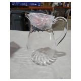 Amazing Abby - Bubbly Whirly - Plastic Pitcher (64 oz, 2 Quart), Clear Water Pitcher with Lid, Fridge Jug, BPA-Free, Shatter-Proof, Great for Iced Tea, Sangria, Lemonade, Juice, Milk, and More
