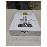 CIRCLE JOY Electric Wine Bottle Opener Set Stainless Steel Rechargeable Wine Opener 8-in-1 Wine Gift Set with Charging base, Foil Cutter, Wine Aerator Pourer, Vacuum Pump & 2 Wine Stoppers, Silver