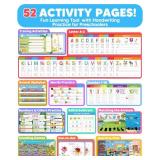 Preschool Learning Activities Kindergarten Workbooks, Toddler Busy Book Handwriting Practice, Coloring Tracing Activity Book for Kids 3-5, Montessori Educational Toys for 3 4 5 Year Old Boy Girl Gifts