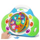 BainGesk Learning Toys for 1 2 3 Year Old Boys Girls, Alphabet Flip Toys with Sound and Light, Musical Educational Toys for Toddlers 2-3, Christmas Birthday Gift for Baby Age 12-18 Months