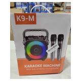 Karaoke Machine, Portable Bluetooth Speaker with 2 Wireless Microphones for Adults & Kids with Lights, Karaoke Microphone with PA System Supports USB/TF/FM/AUX for Home Party Home System Packages