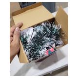 2-Pack Prelit Christmas Garland, 15FT Lighted Artificial Holiday Garland with Lights for Fireplace, Stair Railings, Xmas Tree, Indoor & Outdoor DÃ©cor Lighted Garland Plug in