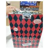 2-Pack Prelit Christmas Garland, 15FT Lighted Artificial Holiday Garland with Lights for Fireplace, Stair Railings, Xmas Tree, Indoor & Outdoor DÃ©cor Lighted Garland Plug in