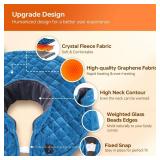 Graphene Heating Pad for Neck and Shoulders,Weighted Heat Wrap for Back,Machine Washable Heat Pads for Back Relaxation, Fast Heat, Auto-Off Timer, Gifts for Women Men Mom Dad (Blue, 19x21inch)