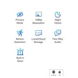 TP-Link Tapo 1080P Indoor Security Camera for Baby Monitor, Dog Camera w/Motion Detection, 2-Way Audio Siren, Night Vision, Cloud & SD Card Storage, Works w/Alexa & Google Home (Tapo C100)