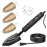 Edge Bandling Iron with LCD Display,Adjustable 212-428F (100-220C),Metal Stand,98 in Power Cord,3 Replaceable Socks,Precision Control Sealing Iron for Furniture Edges & Models