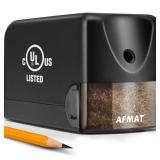 AFMAT Electric Pencil Sharpener, Heavy Duty Pencil Sharpener for Classroom, 6.5-8mm No.2/Colored Pencils, UL Listed, 10,000+ Sharpenings, Electric Pencil Sharpeners for Home, Office, PS13