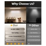 AMETHEUS 4Pack 12inch Under Cabinet Lighting with Remote, 2400mAh USB Rechargeable Battery LED Lights, Smart Motion Sensor Wireless Indoor, Dimmable 3 Color Temps Closet Light for Kitchen, Stairs