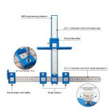 Cabinet Hardware Jig, Punch Locator Drill Guide,Wood Drilling Dowelling Guide for Installation of Handles Knobs on Doors and Drawer, Cabinet Template Tool for Handles and Pulls