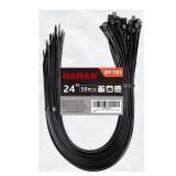 Long Zip Ties Heavy Duty 24 inch, Large Zip Ties with 200 lbs Tensile Strength, Big Cable Ties, Black, 50 Pack, by GAIIAN