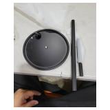 Paper Towel Holder Countertop, Standing Paper Roll Holder with Anti Slip Weighted Base, Stainless Steel Freestanding Paper Towel Holder for Kitchen, Black