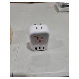 2 Pack European Plug Adapter USB C, TESSAN US to Europe Adapter 4 Outlets 3 USB Charger, Type C International Power Adaptor to Italy Spain France Portugal Iceland Germany, Europe Travel Essentials