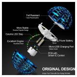 PITKLG Flying Orb Ball 2025 Upgraded Hand Controlled Flying Spinner Ball with RGB Led Lights Boomerang Spinner 360Â°Rotating Soaring UFO Mini Orb Drone Toy Safe for Kids Adults(Blue)