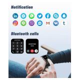 GRV Smart Watch for iOS and Android Phones (Answer/Make Calls), Watches for Men Women IP68 Waterproof Smartwatch Fitness Tracker Watch with Heart Rate/Sleep Monitor Steps Calories Counter (Black)