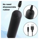 Kverg Handheld Electric Back Massager - Mini Waterproof&Rechargeable Handheld Deep Tissue Neck Black