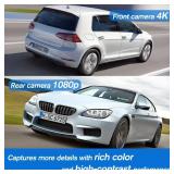 Alpmosn 4K Dual Dash Cam with WiFi GPS, Front 4K and Rear 1080P Double Dashboard Camera, 3\" Display, 170Â° Wide Angle, WDR, Night Vision, Parking Mode, Support 256GB, Car Exterior Accessories