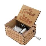 Huntmic The Simpsons Music Boxes,Wood Engaved Antique Handmade Musical Boxes Best Gifts for Valentine