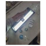 DZGKGM Magnetic Solar Lights Outdoor, RV Light with Motion Sensor, 118 LED Waterproof Security Light, Magnets Wireless Wall & Fence Lamp with Remote, Easy Install for RV, Garage, Driveway, Porch, Yard