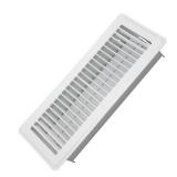Howeall 4\" x 12\" Floor Register - Heavy Duty Steel Walkable Floor Vents - Easy Adjust Air Supply Lever - Vent Covers for Home (White)