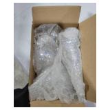 Civaner 32 Pcs Christmas Crystal Ornaments Hanging Clear Glass Plastic Hanging Decor Christmas Icicle Drop Crystal Ornaments for Xmas Tree Winter New Year Party Supplies (Holographic)