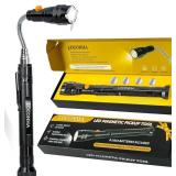 LOCONHA Magnetic Pickup Tool with LED Lights, Telescoping Magnet Flashlight, Cool Gadget Birthday Gifts Christmas Day Gifts for Men, Handyman, Husband, Boyfriend, Him, Father, Dad (1 Pack)