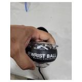 JIN BD Wrist Trainer Ball Auto-Start Gyroscopic Forearm Exerciser Gyro Ball for Strengthen Arms, Fingers, Grip and Muscles Black with LED Light