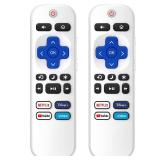 (Pack of 2) Remote Control Only for TCL Onn Hisense Sharp Philips Westinghouse Insignia Element TLC Roku Smart TV Ruko Ruku Roko Remotes Replacement-1 Year Warranty