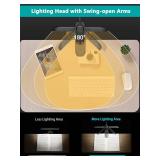 Vekkia 64 Led Rechargeable Music Stand Light - Folding Clip On Piano Lamp, Portable Professional with 5 Brightness 3 Color Temperature for Grand Piano and Book Reading