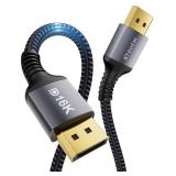 Stouchi DisplayPort 2.1 Cable 13FT/4M, 54Gbps UHBR13.5 [16K 8K 4K@240Hz] Long Gaming Cord, DSC 1.2a, FreeSync G-Sync DP Cable, Snag-Free Shielded for RTX 5090, RX 7900, Monitor