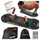 HOTWAVE Push Up Board, Push Up Board for Men - Foldable Pushup Board Home Gym Pushup Board with Handles Professional Strength Training Equipment for Men