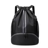 JELUTAR Drawstring Backpack Gym Bag with Shoes Compartment for Soccer, Basketball, Swim, Water-Resistant String Backpack Beach Cinch for Women Men