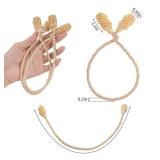 16pcs Champagne Gold Christmas Garland Twist Ties - Reusable and Flexible Banister Decoration Ties for Stair Railings, Wreaths, Stockings & Holiday Home Decoration