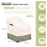 Owlcover Outdoor Chair Covers 4 Pack 28 W x 31 D x 36 H inches,600D Heavy Duty Waterproof Adirondack Chair Cover,Outdoor Furniture Covers for Lawn/Garden Chiar