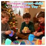 6pack 3D Printed Dragon Egg with Dragon Inside,Mini Crystal Dragon Fidget Toy, Surprise 3D Printed Animals Toy (6 Pack)