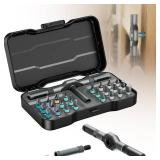 SEESE Ratchet Magetic Screwdriver Set: S2 Steel Precision Screwdriver Set - Removable Self Assembly Screwdriver Kit for Furniture Assembly and Repair - Gift for DIYer